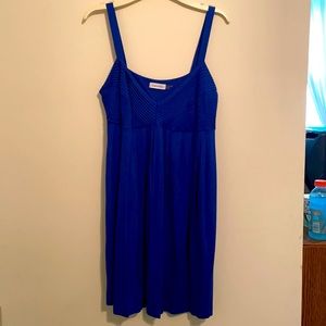 Calvin Klein Royal Blue A Line Thin Strap Dress 12